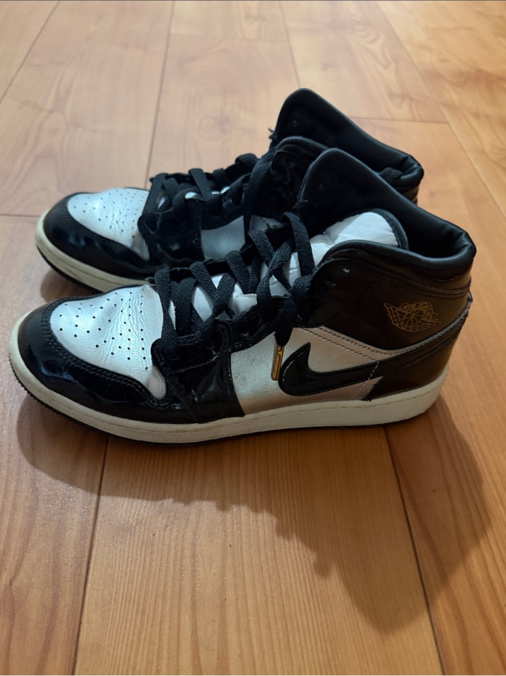Nike Kids Black and White High-Top Sneakers